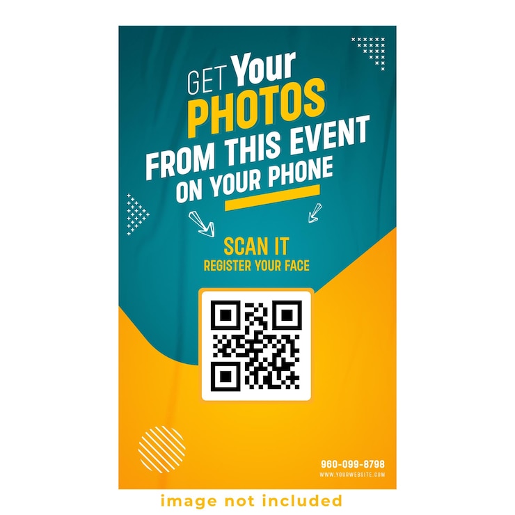PSD desenho de standee de código qr para a função 01
