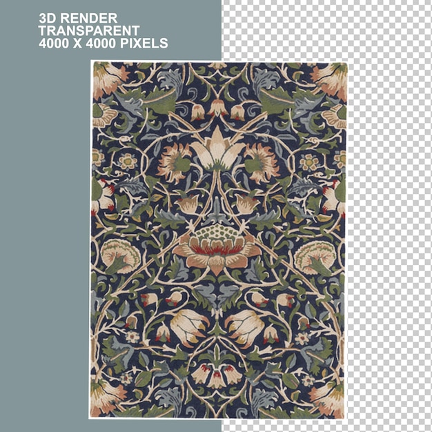 Desenho de tapete de parede a parede Ephemera simetria de móveis de tapete