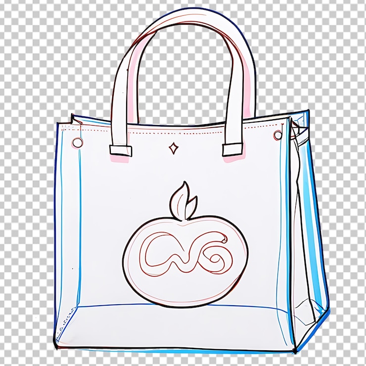 PSD desenho de um fundo transparente de saco