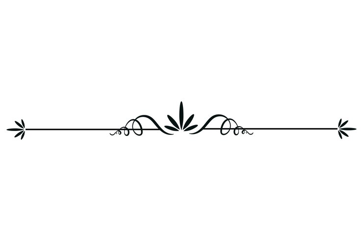 PSD desenho decorativo de divisor de linhas