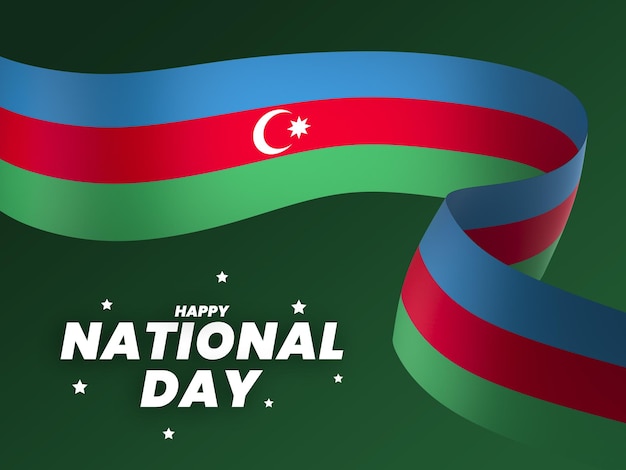 PSD desenho do elemento da bandeira do azerbaijão dia da independência nacional bandeira fita psd