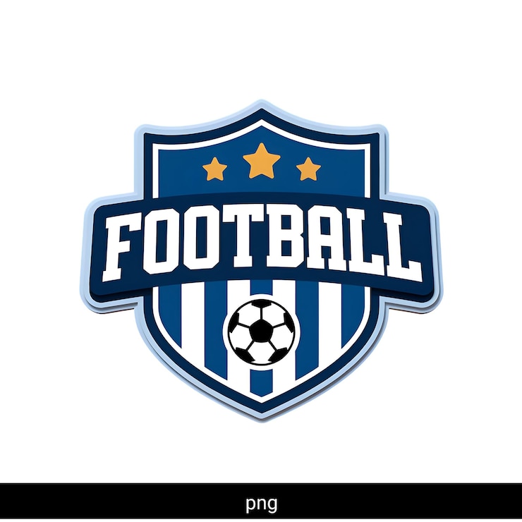 PSD desenho do emblema do clube de futebol isolado em fundo transparente