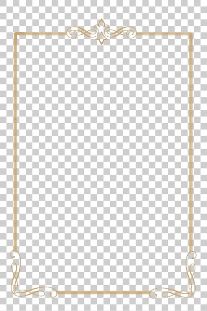 Desenho elegante da moldura dourada