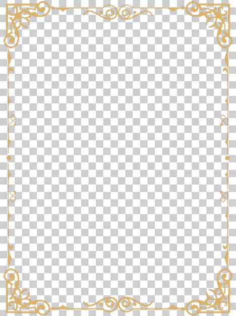 Desenho elegante da moldura dourada