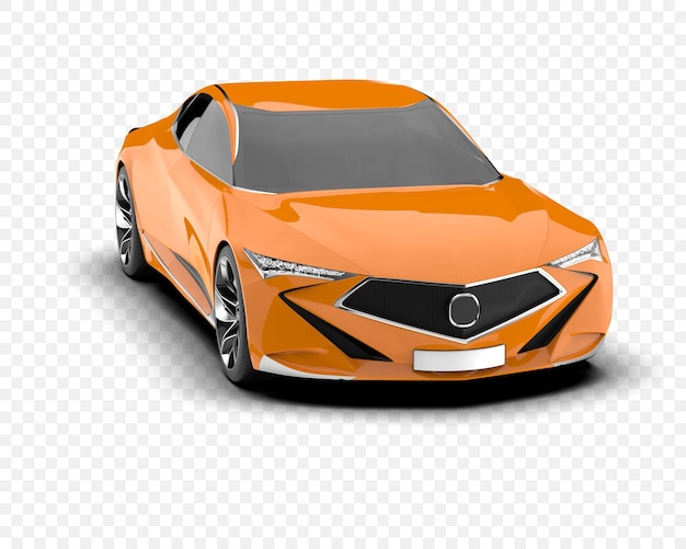 Desenho elegante de carro esportivo laranja