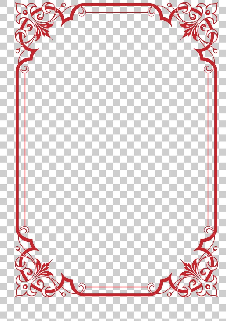 PSD desenho elegante de moldura vermelha
