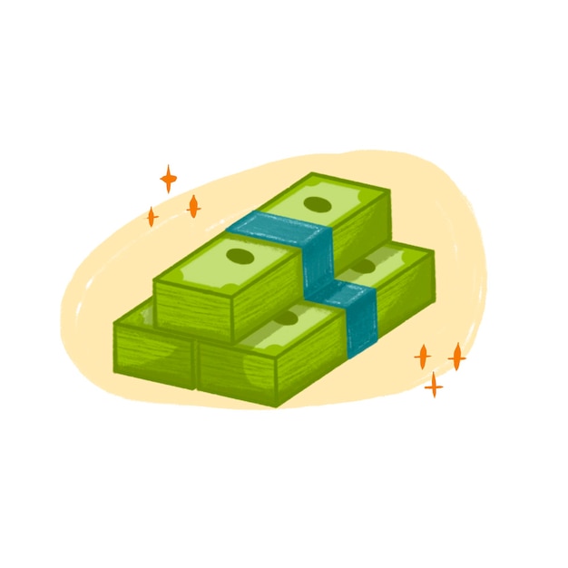 Desenho financeiro bonito Ilustração Desenho à mão Ilustração Decoração de textura