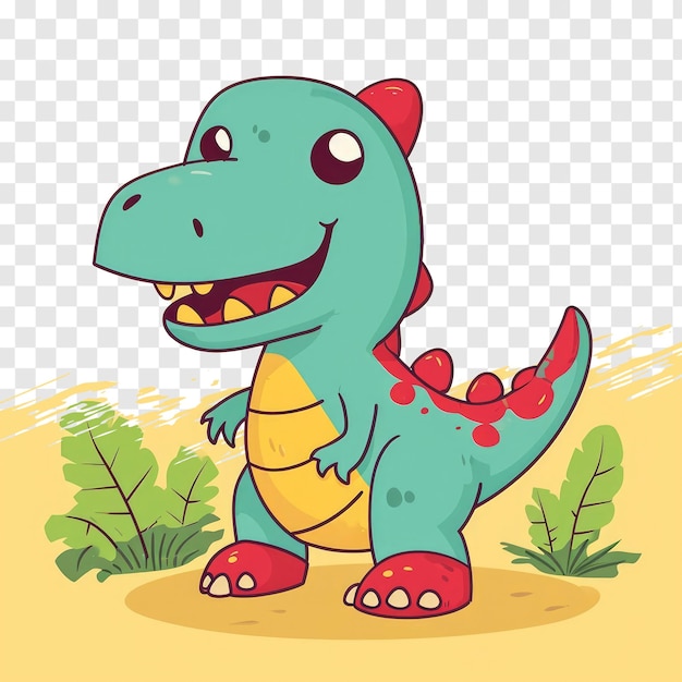 PSD desenho fofo de dinossauro