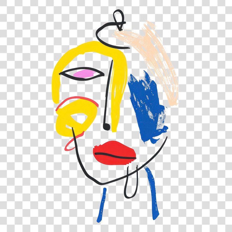 PSD desenho minimalista de ilustração de png