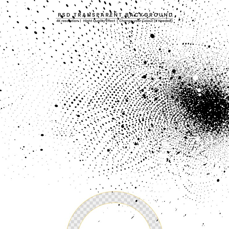 PSD desenho plano em preto e branco em meio tom em fundo transparente