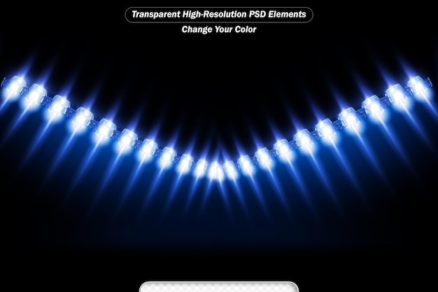 Desenho vetorial de luzes brilhantes do estádio