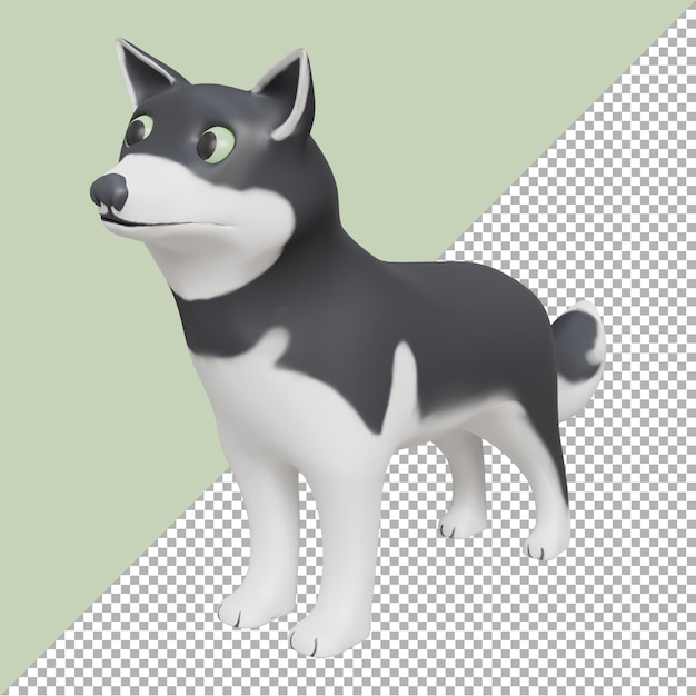 desenhos animados de animais de ilustração de renderização 3D