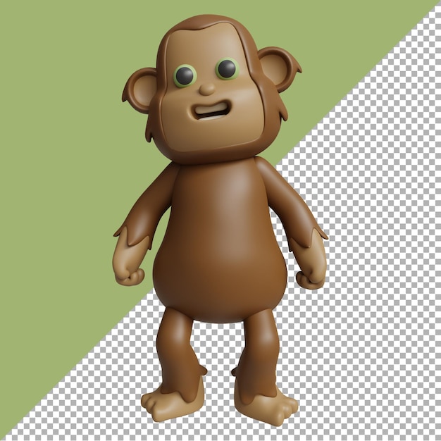 desenhos animados de animais de ilustração de renderização 3D