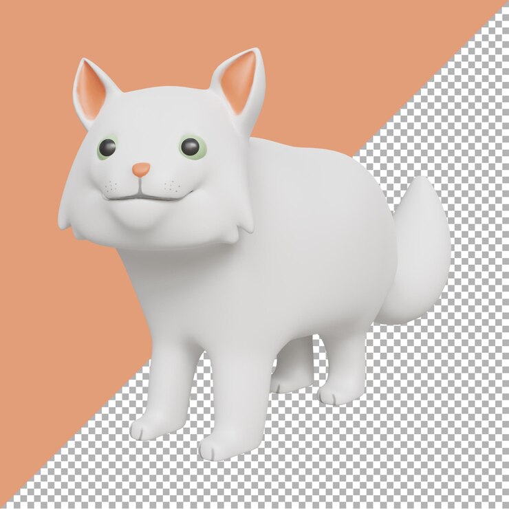 PSD desenhos animados de animais de ilustração de renderização 3d