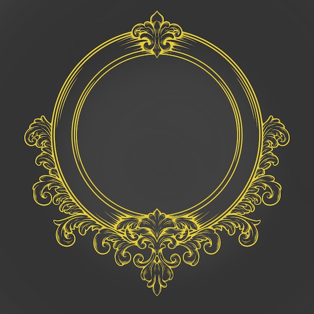 Desenhos clássicos de bordas ornamentais de casamento