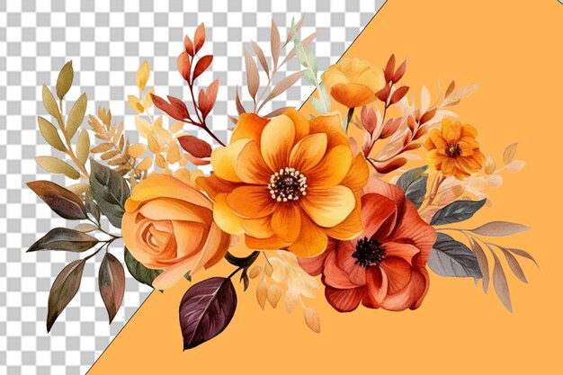 PSD desenhos florais elegantes png