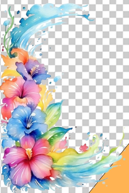 PSD desenhos florais elegantes png.