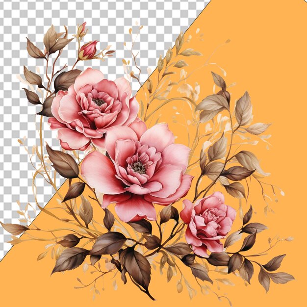 Desenhos florais elegantes png