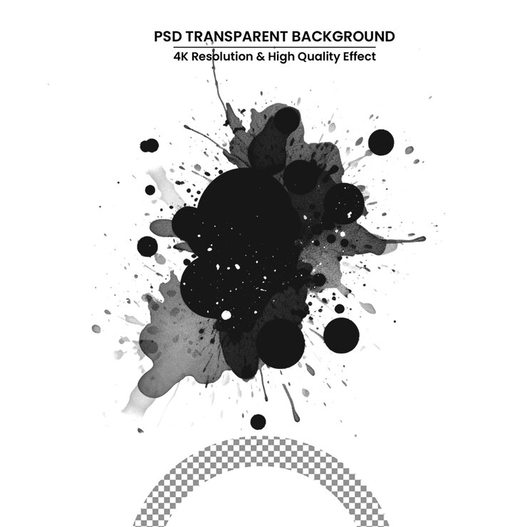 PSD desenhos pinceladas tinta pincelada estilo grunge ilustração respingos de tinta suja design gráfico para banners esboços adesivos