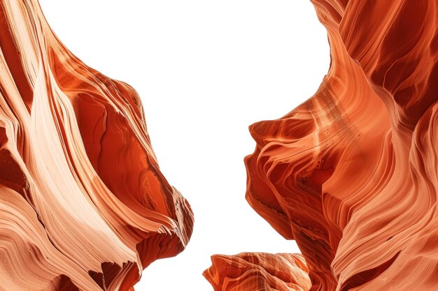 PSD desert canyon with dynamic curves isolated on transparent background