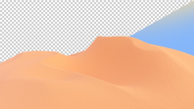 PSD desierto paisaje 3d render dunas de arena