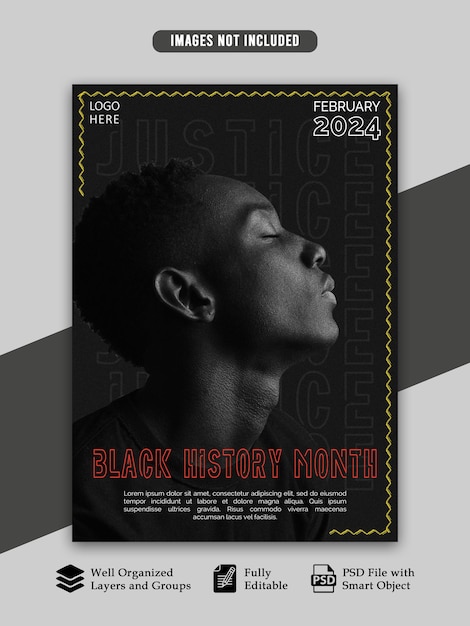 Design De L'affiche Du Mois De L'histoire Noire Du Psd