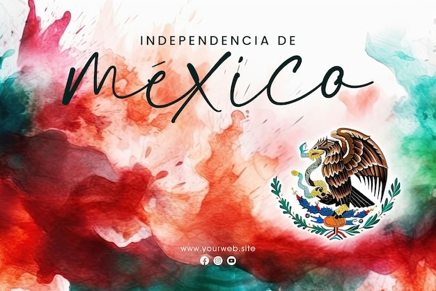 PSD design d'affiche pour la fête de l'indépendance du mexique