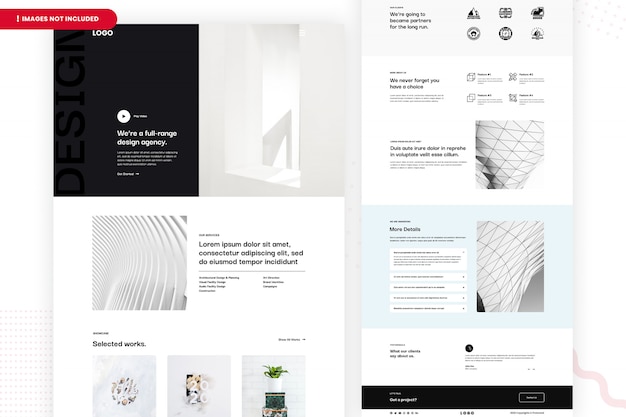 PSD design agency website seite