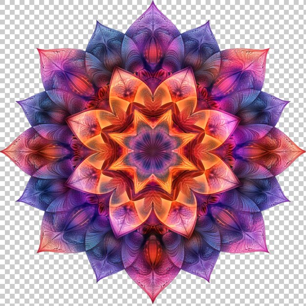 Design artistico intricato e colorato del Mandala dei fiori