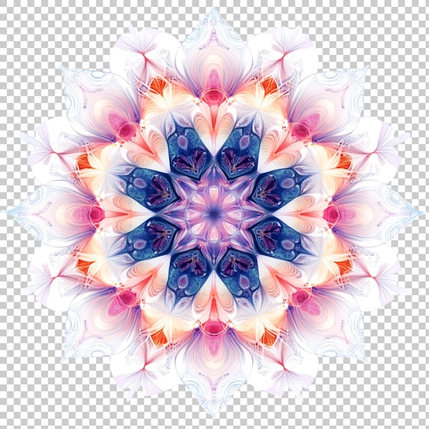Design artistique complexe et coloré du mandala à fleurs