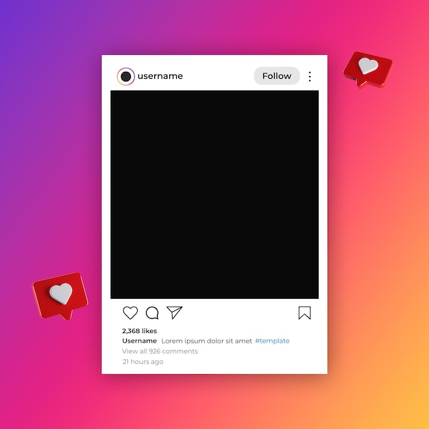 Design de bannière de modèle de poste Instagram pour les médias sociaux
