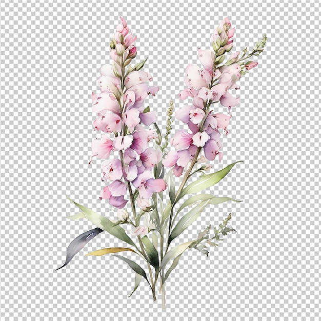 PSD design de bouquet de fleurs à l'aquarelle