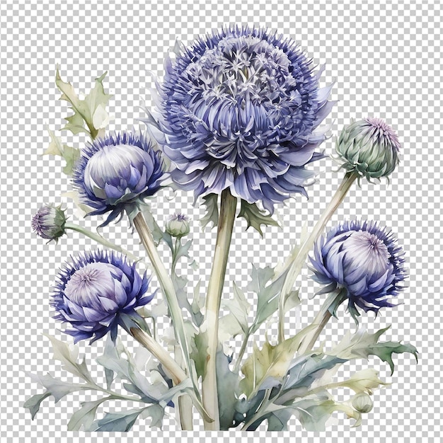 PSD design de bouquet de fleurs à l'aquarelle