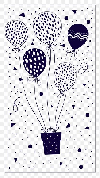 PSD design de carte postale d'anniversaire psd vectoriel avec un design de style de cadre ludique décoration de tatouage à découpe cnc