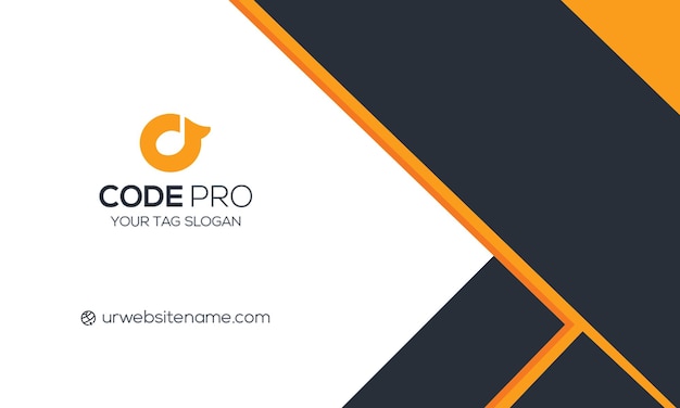 Design de carte de visite pour Code Pro avec des éléments modernes et géométriques
