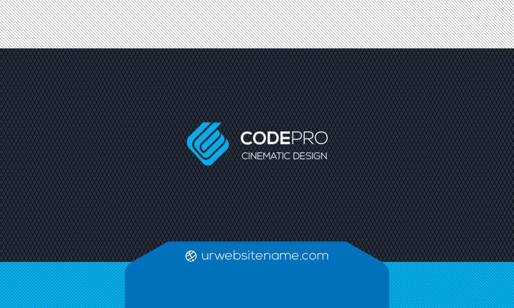 PSD design cinématographique moderne de la carte de visite codepro