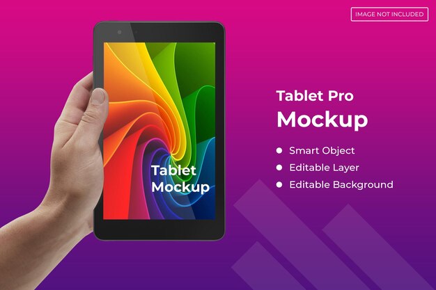 Design colorato del mockup del tablet pro