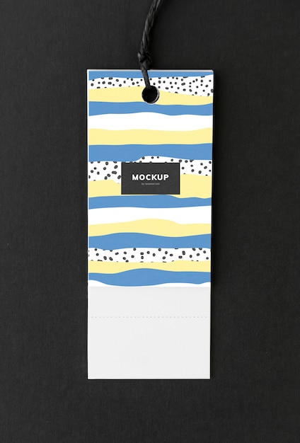 Design colorato mockup tag segnalibro
