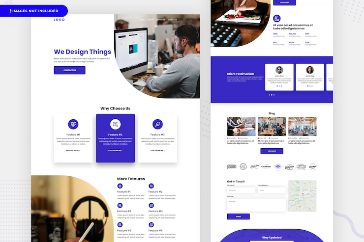 PSD design company website seite