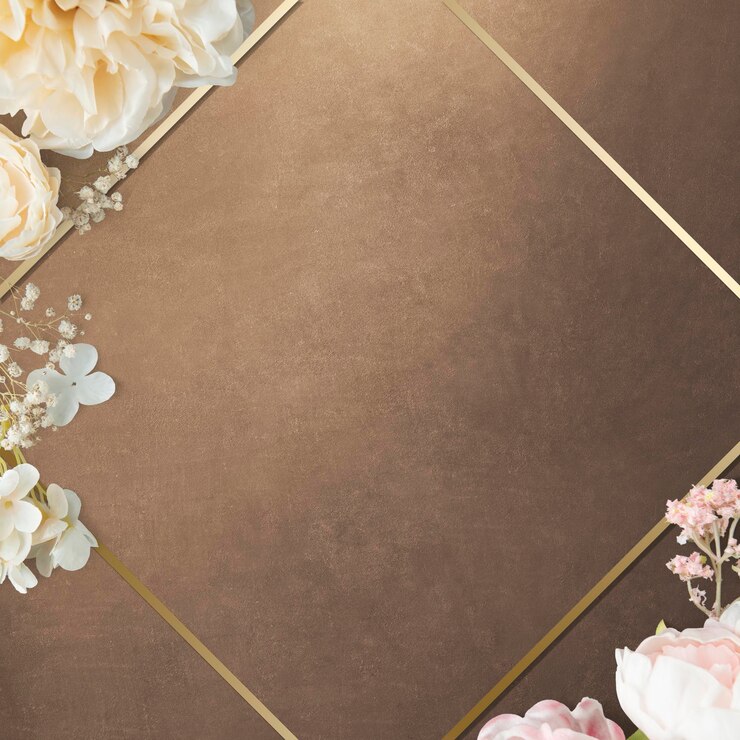 PSD design con cornice a rombo floreale dorato