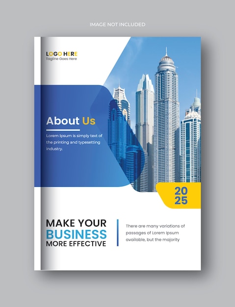 Design de la couverture du livre d'affaires, de la brochure de l'entreprise et du rapport annuel