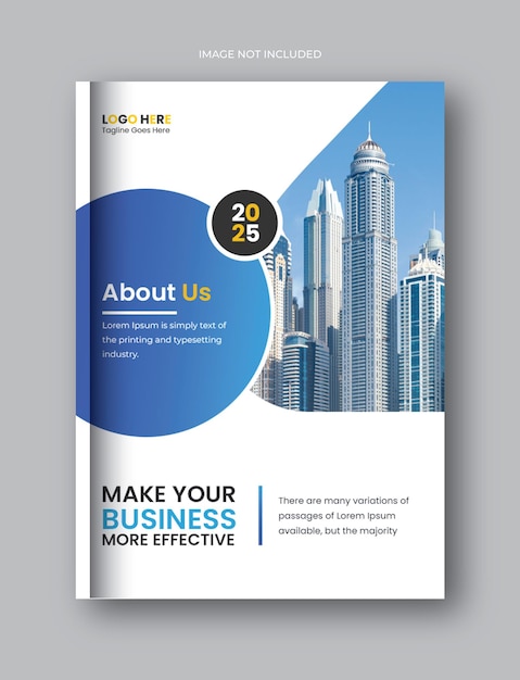 Design de la couverture du livre d'affaires, de la brochure de l'entreprise et du rapport annuel