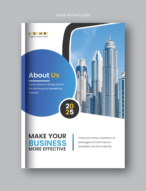 Design de la couverture du livre d'affaires, de la brochure de l'entreprise et du rapport annuel