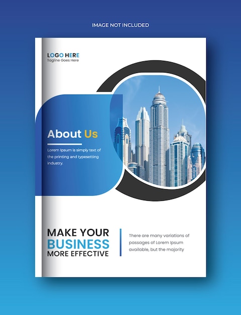 Design de la couverture du livre d'affaires, de la brochure de l'entreprise et du rapport annuel