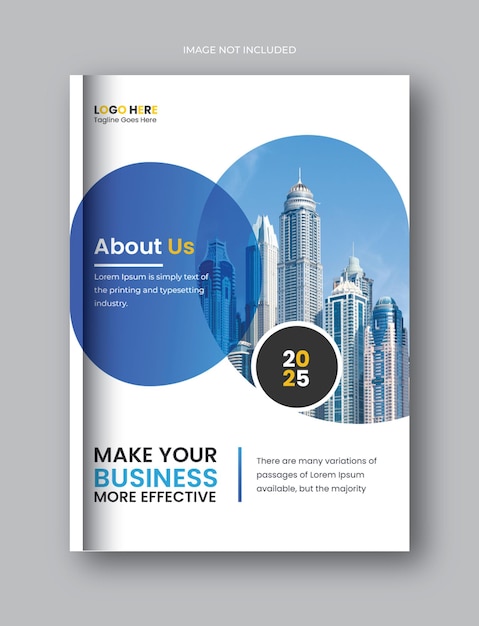 Design de la couverture du livre d'affaires, de la brochure de l'entreprise et du rapport annuel