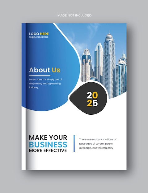 Design de la couverture du livre d'affaires, de la brochure de l'entreprise et du rapport annuel