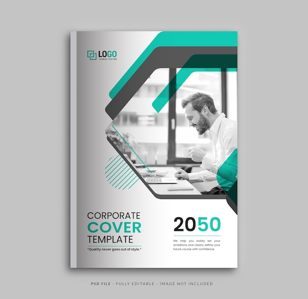 Design créatif de la couverture du livre d'entreprise et modèle de couverture du rapport annuel de taille A4 pour la conception de la brochure