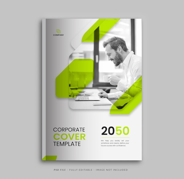 Design créatif de la couverture du livre d'entreprise et modèle de couverture du rapport annuel de taille A4 pour la conception de la brochure