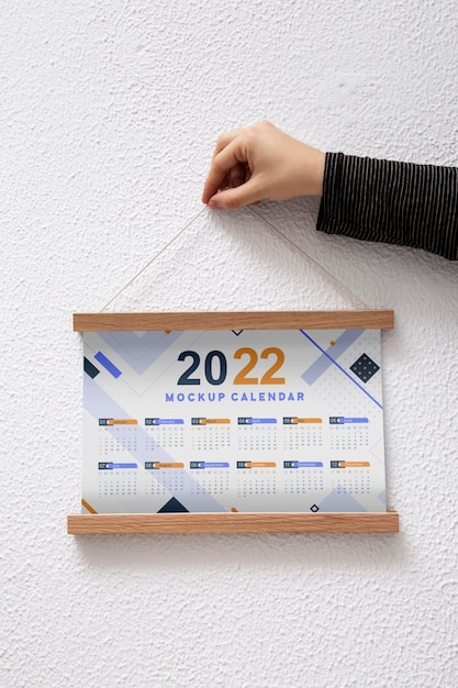 Design creativo del mockup del calendario