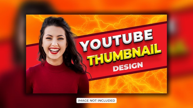 design creativo di miniature di Youtube e design di banner web